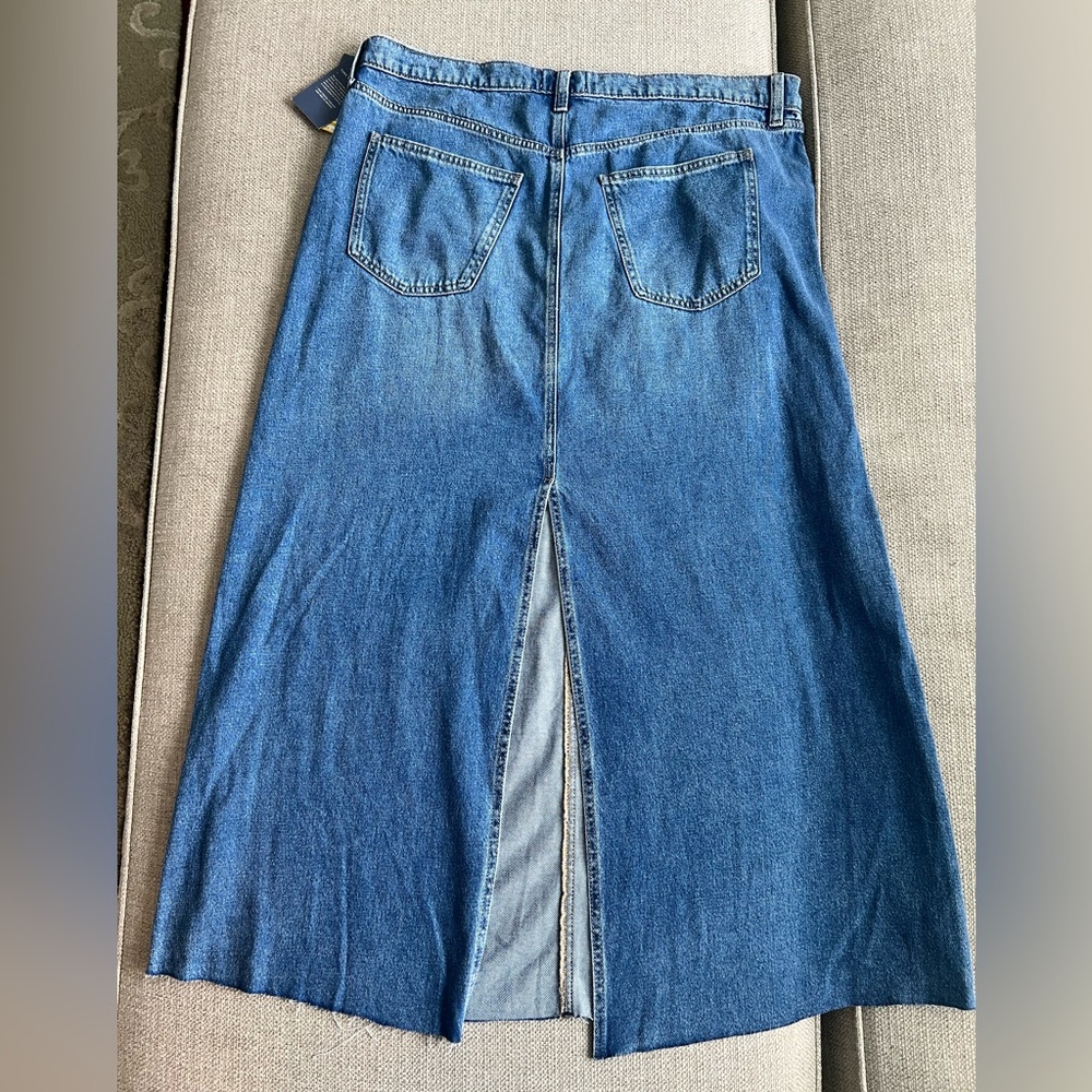 NWT Universal Thread High Waist Denim Maxi Skirt - Picture 7 of 7